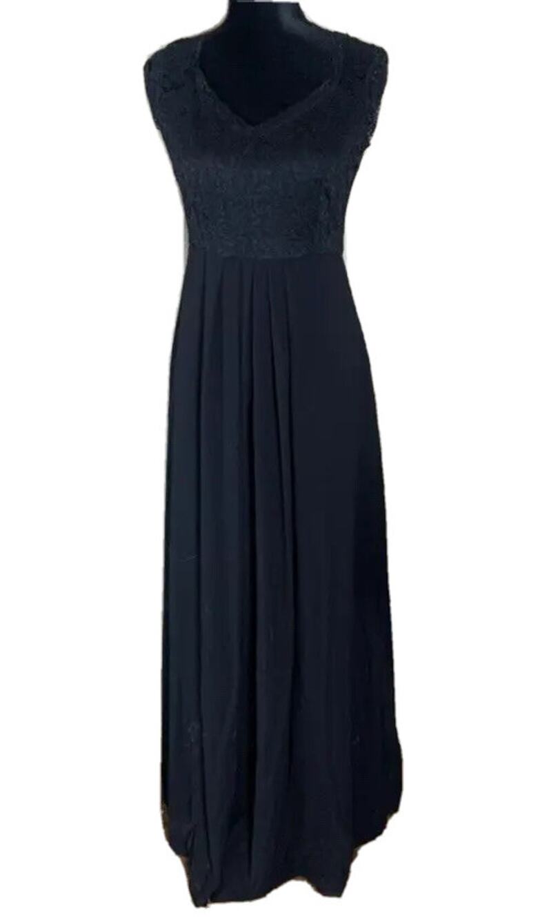 Miusol Dark Fairy Lacey Maxi Dress Size Medium Black Formal Prom Cruise Party